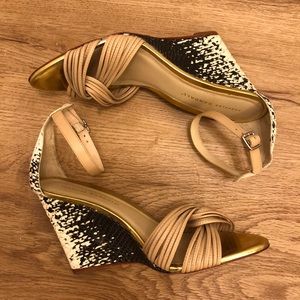 Loeffler Randall snakeskin wedges